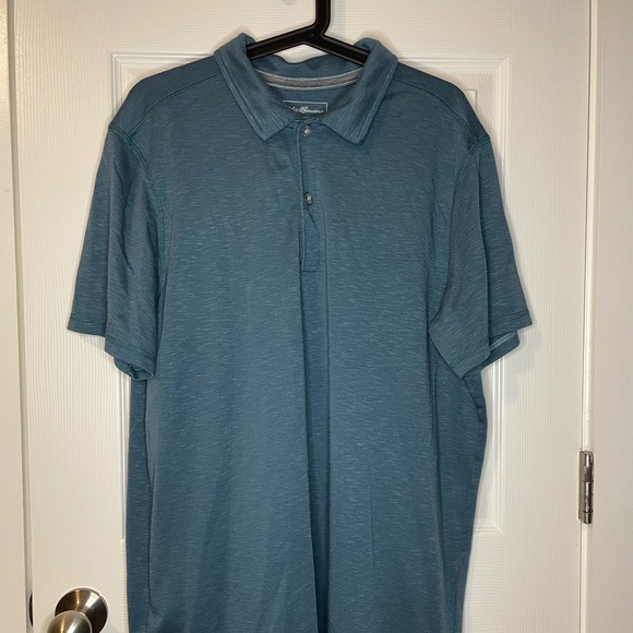 Eddie Bauer active cut blue polo sz tall XL - Picture 2 of 9